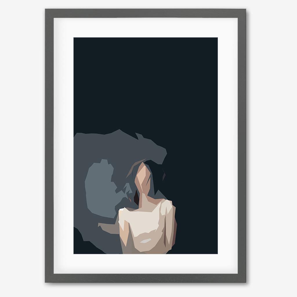 Abstract Portrait Art Print - Grey Frame - Abstract House