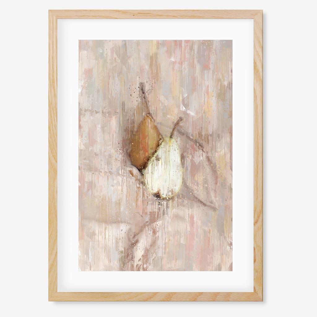 A Pair Of Pears Fine Art Print - Oak Frame - Abstract House