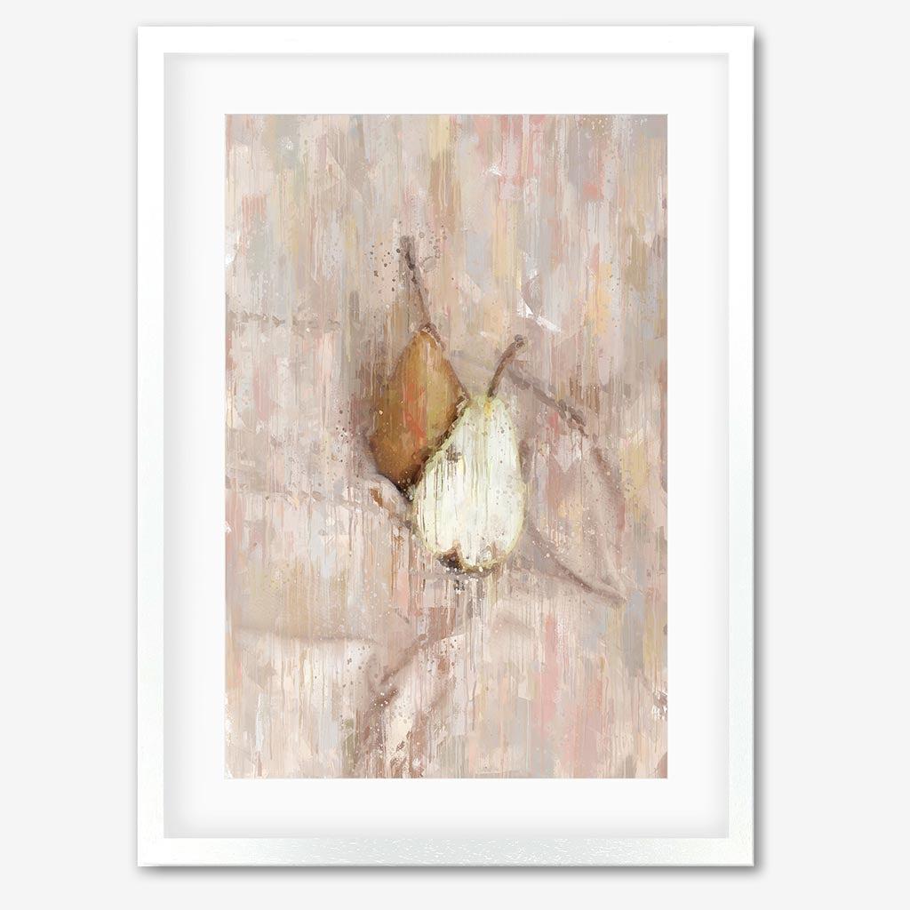 A Pair Of Pears Fine Art Print - Gold Frame - Abstract House