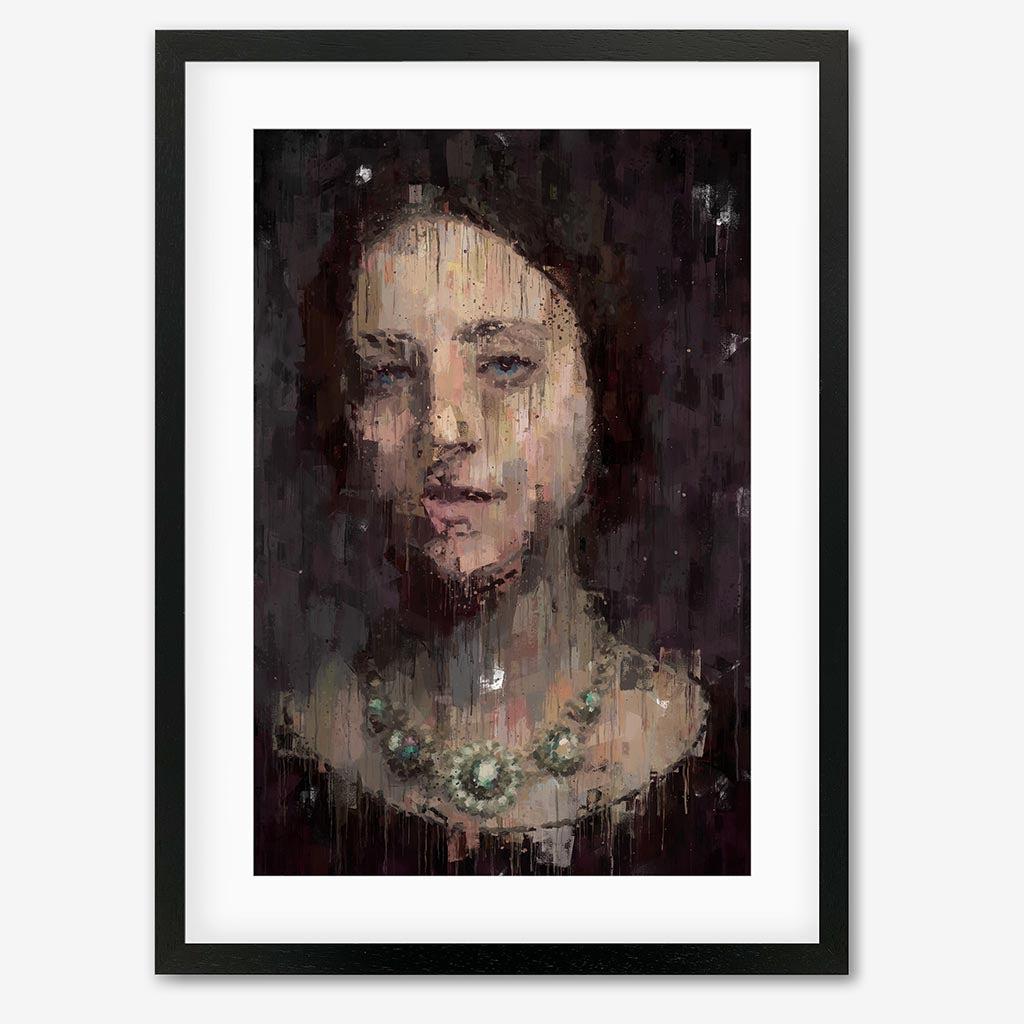 Woman's Portrait Fine Art Print - Black Frame - Abstract House