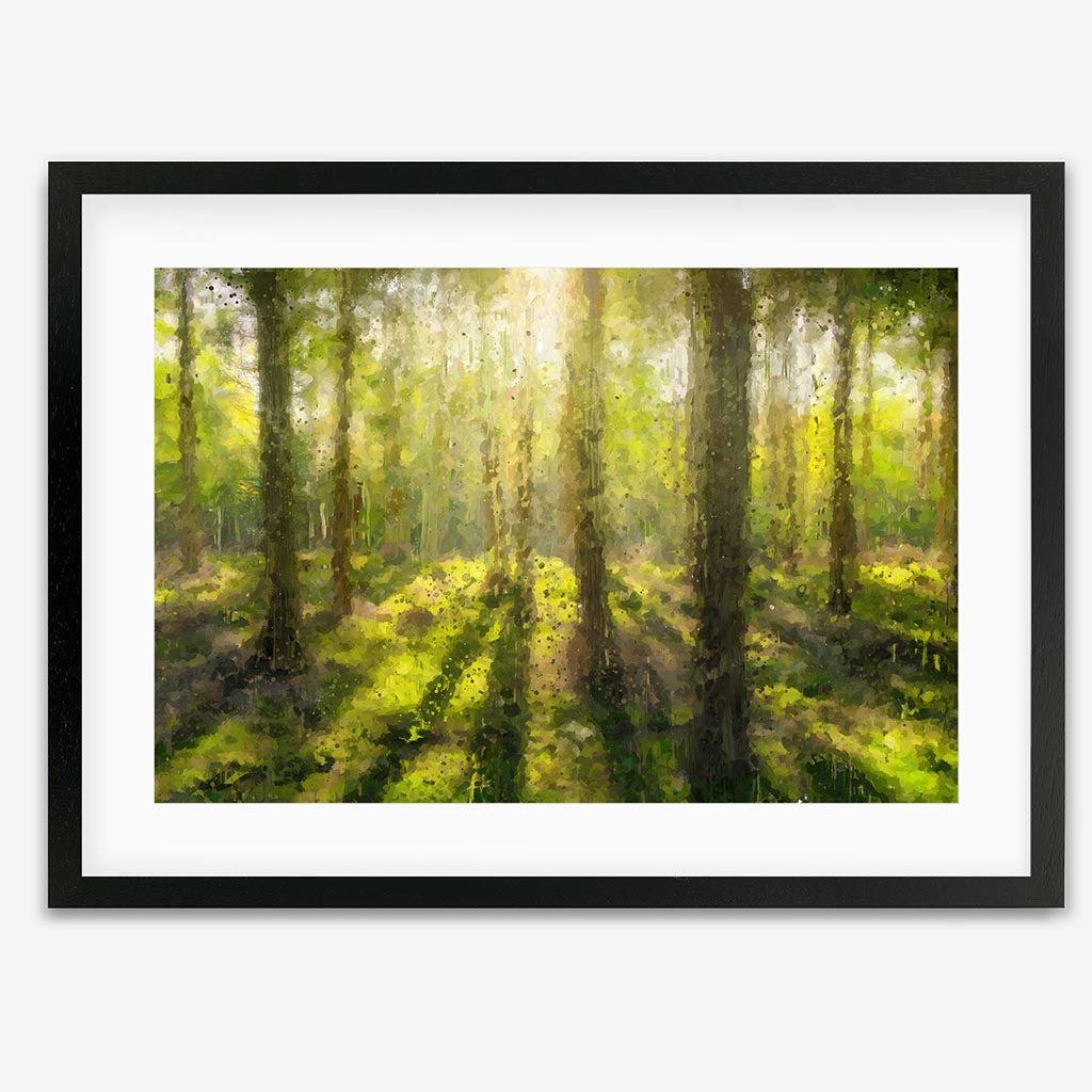 The Forest Trees Fine Art Print - Black Frame - Abstract House