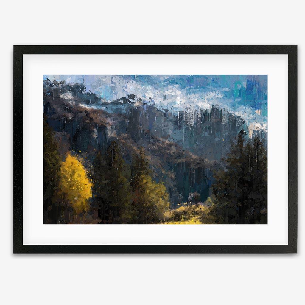 A Beautiful Landscape View Fine Art Print - Black Frame - Abstract House