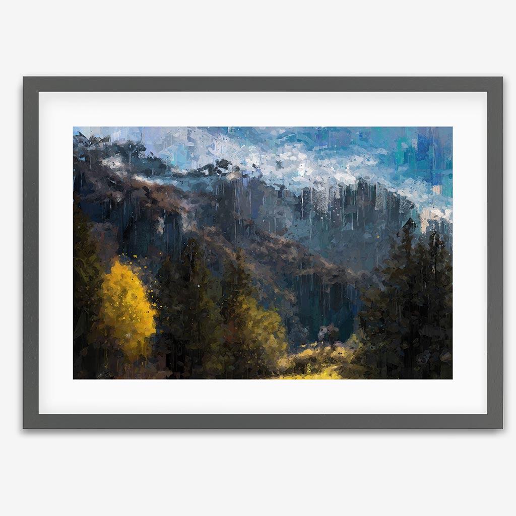 A Beautiful Landscape View Fine Art Print - Grey Frame - Abstract House