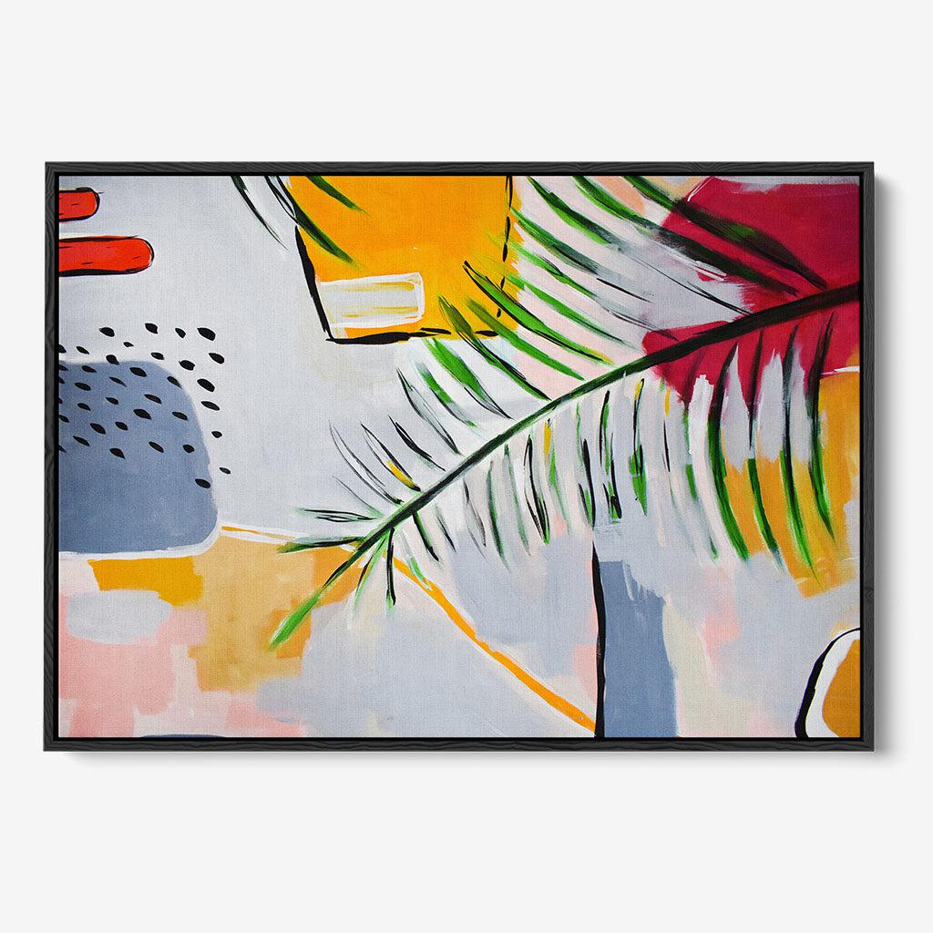Botanical Abstract Leaf Canvas Print - - Abstract House