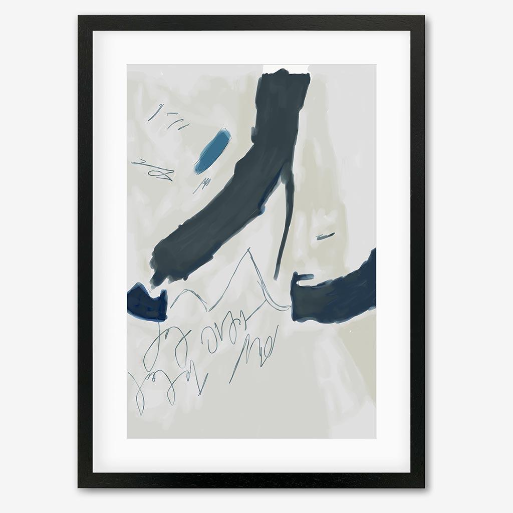 Abstract Illustration Art Print - Black Frame - Abstract House