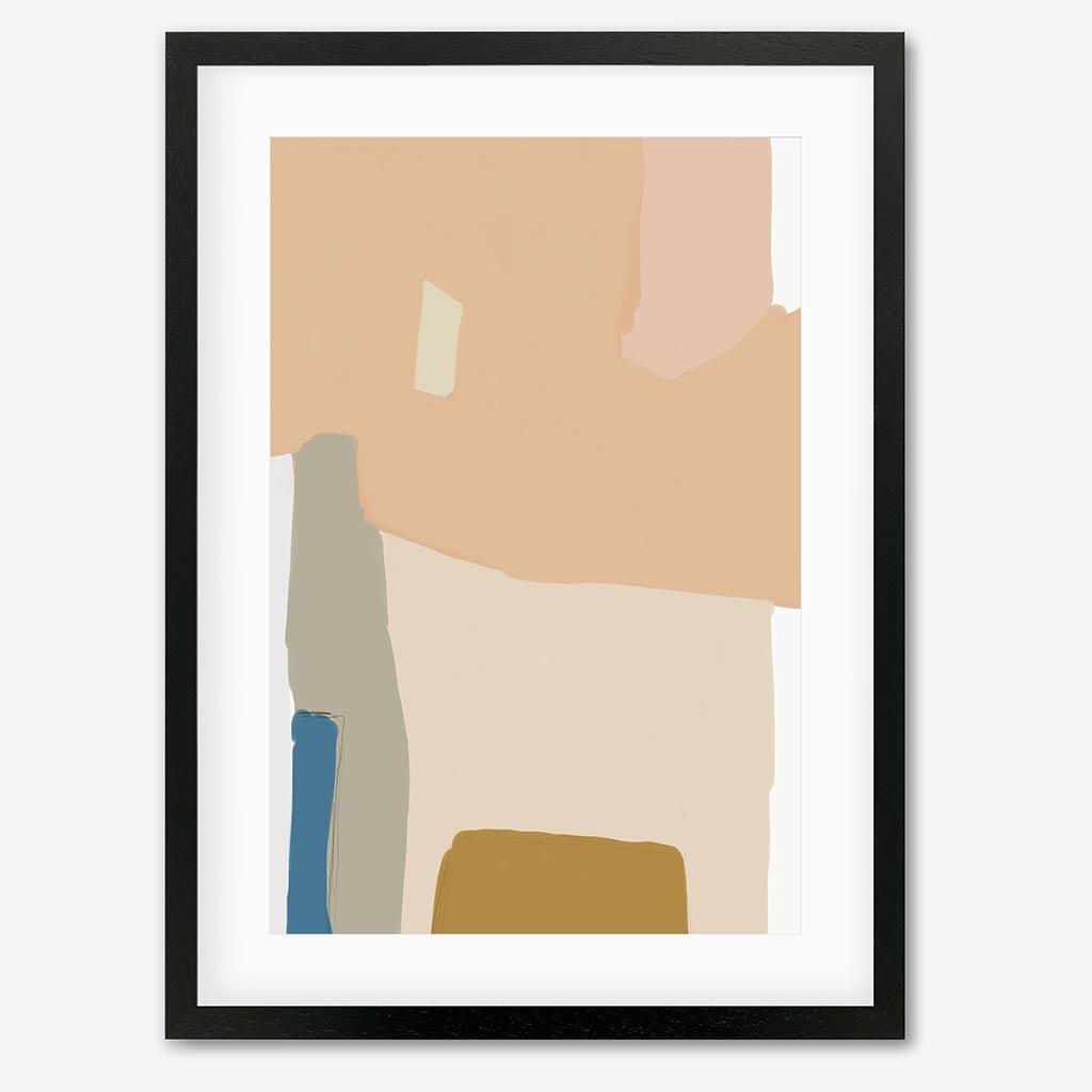 Modern Abstract Shapes Art Print - Black Frame - Abstract House
