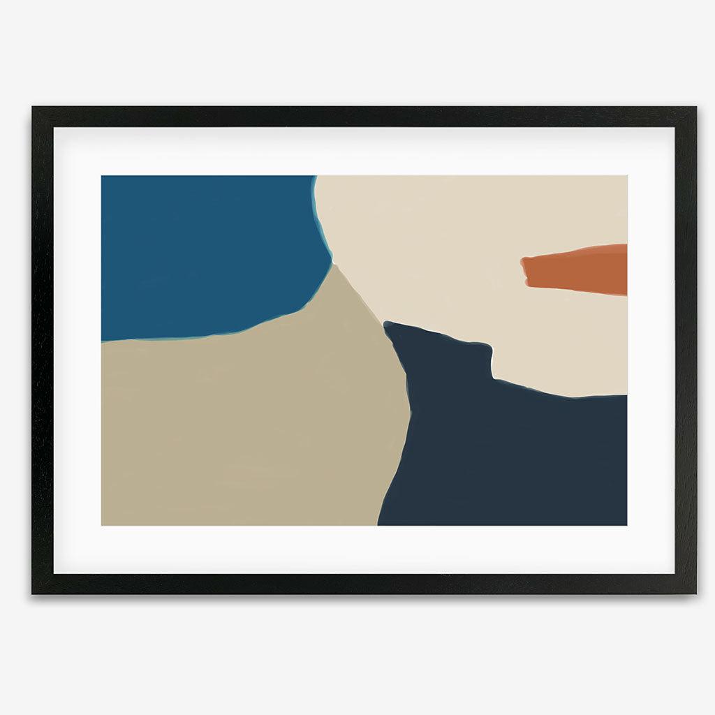 Abstract Colour Illustration Art Print - Black Frame - Abstract House