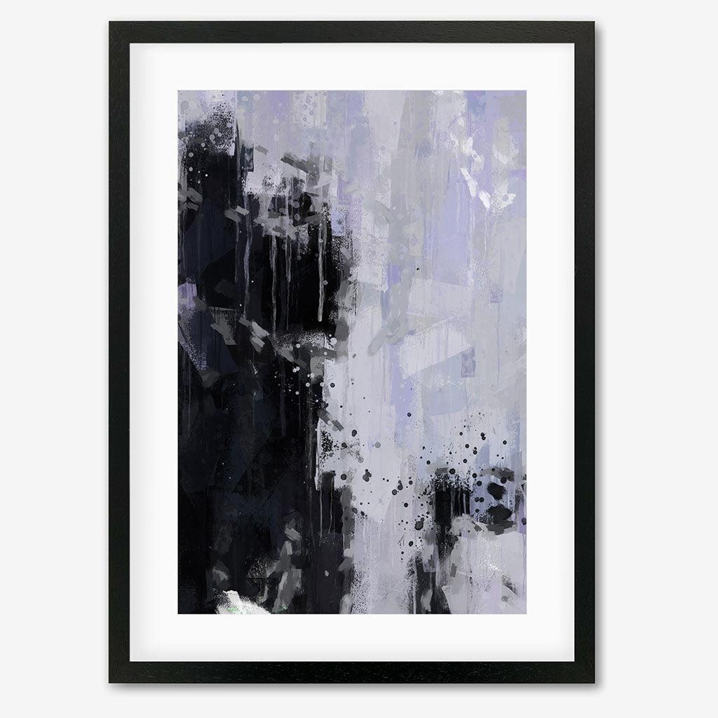 Black Abstract Shape Art Print - Black Frame - Abstract House
