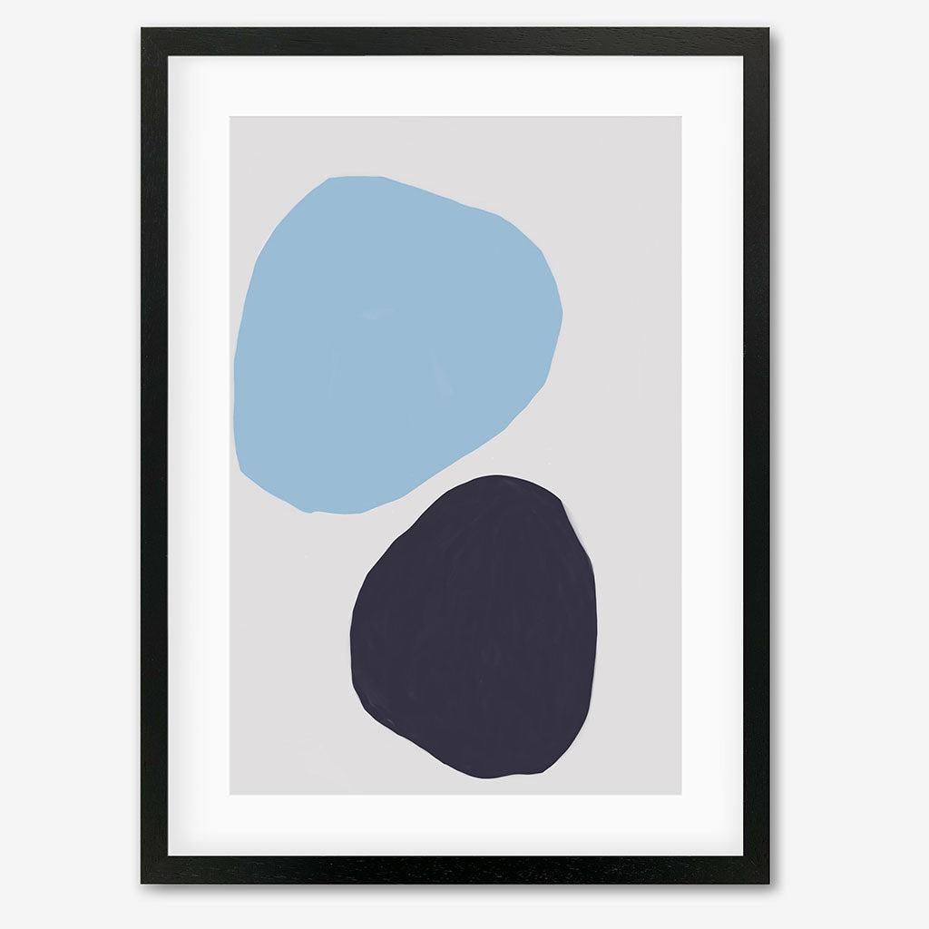 Abstract Stone Shapes Art Print - Black Frame - Abstract House