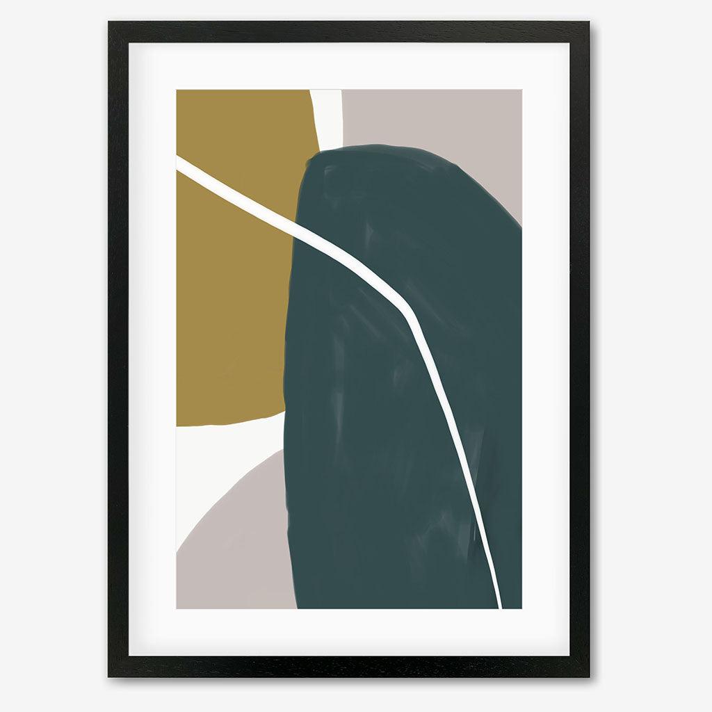 Organic Abstract Shapes Art Print - Black Frame - Abstract House