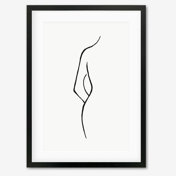 Nude Back Line Art Print