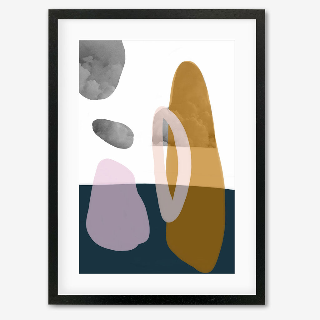 Modern Shapes Collage Art Print-framed-Wall Art Print-Abstract House