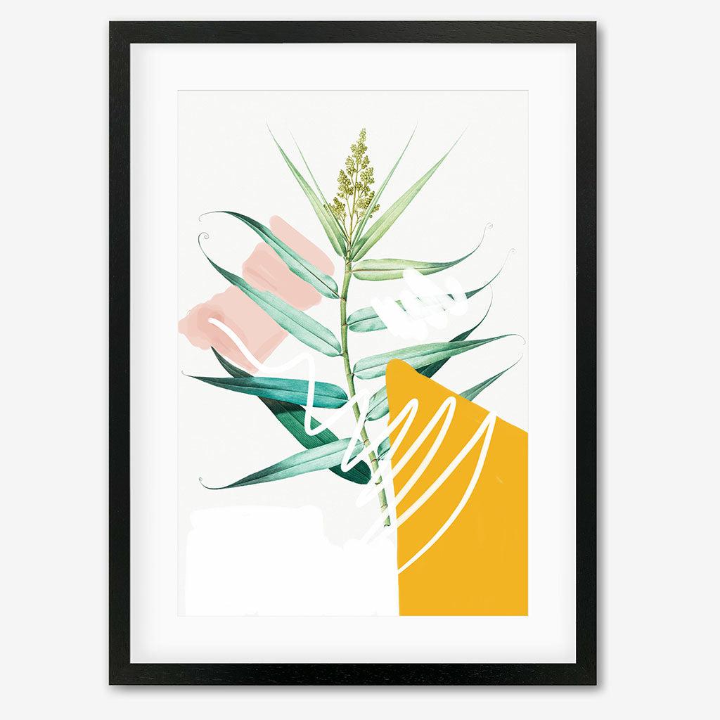 Botanical Contemporary Leaf Art Print - - Abstract House