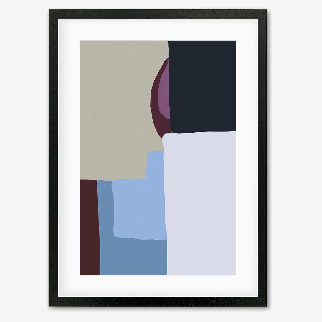 Abstract Geometry Art Print - Black Frame - Abstract House