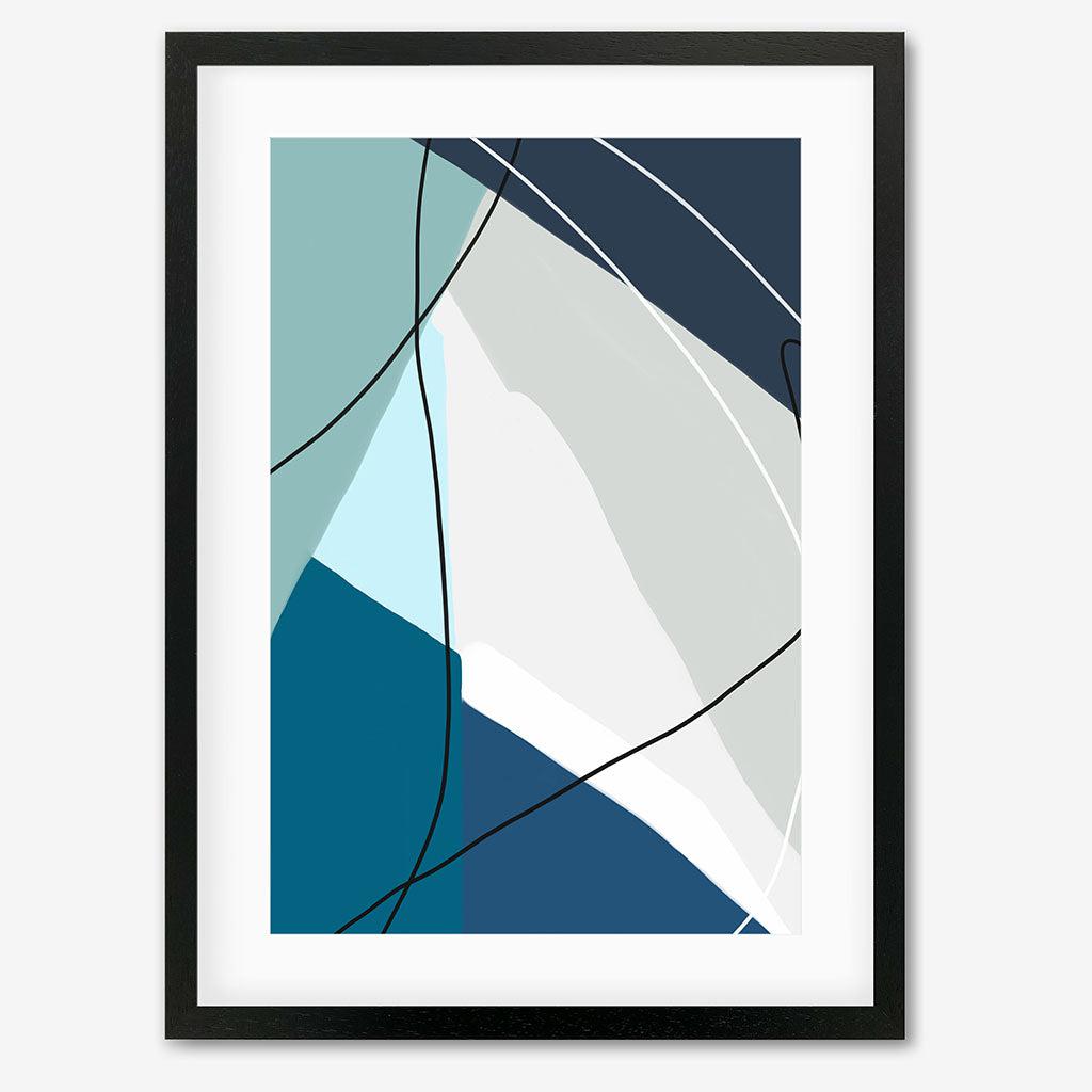Geometry And Lines Art Print - Black Frame - Abstract House
