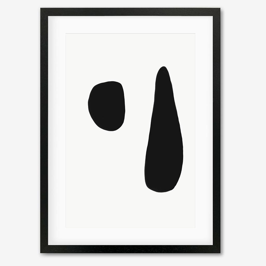 Black & White Composition Art Print - Black Frame - Abstract House