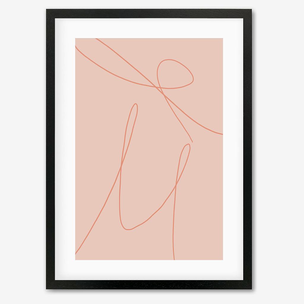 Blush Line Art Print - - Abstract House