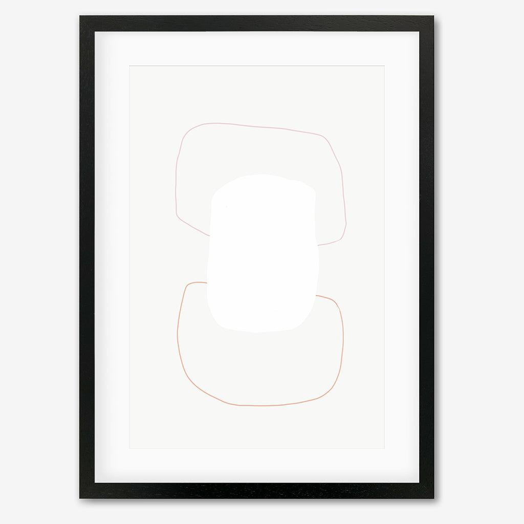 Symmetry In Grey Art Print - Black Frame - Abstract House