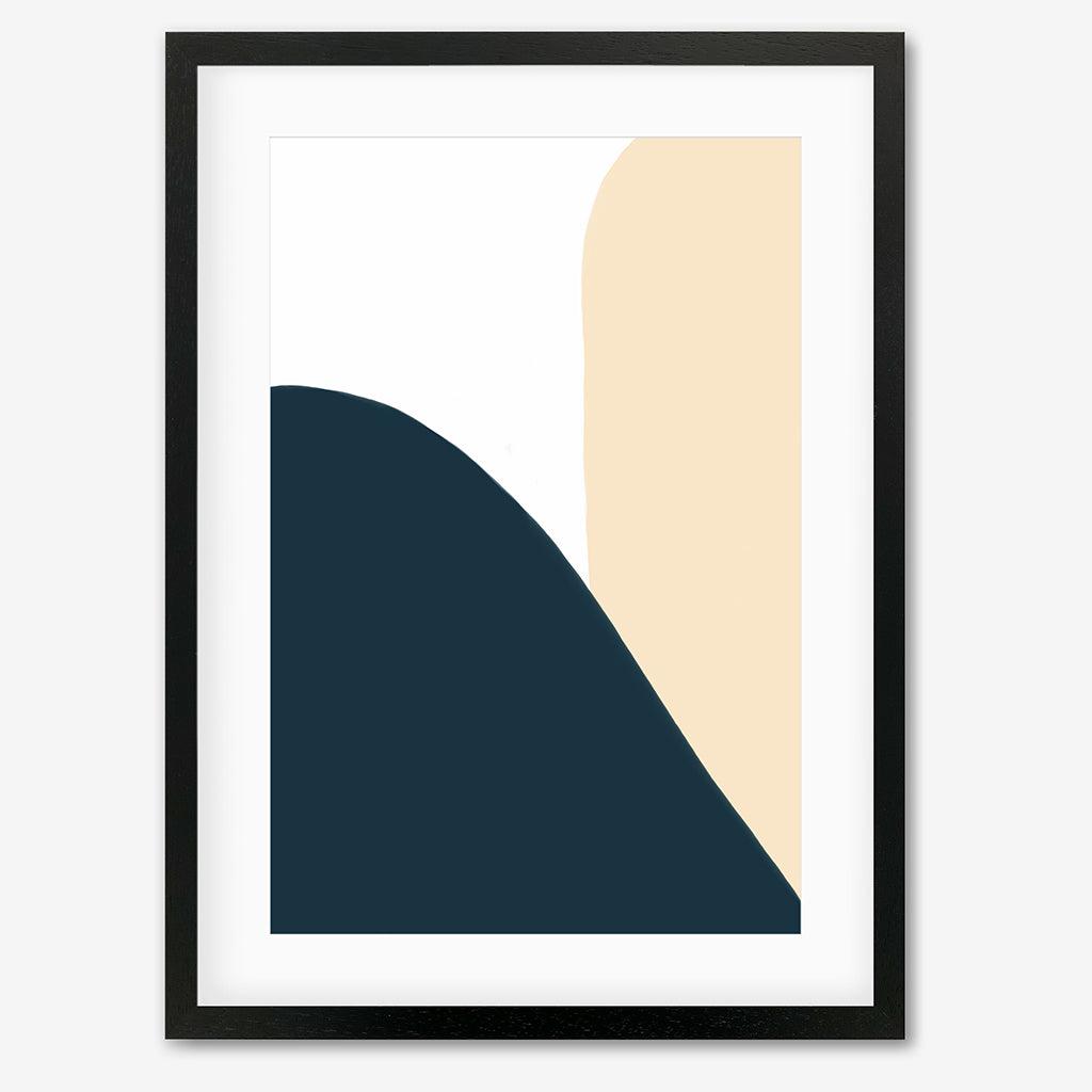 Trio Of Colours Art Print - Black Frame - Abstract House