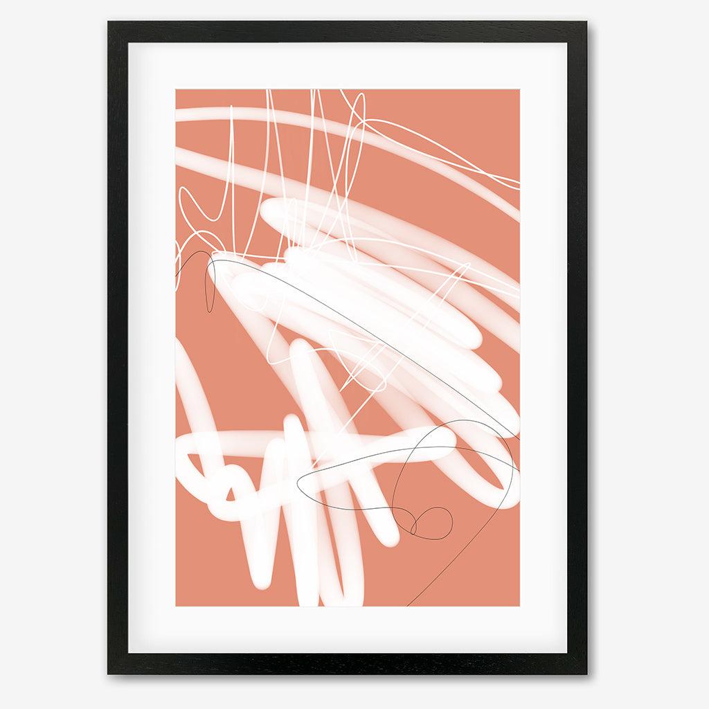 Abstract Sketch Art Print - Black Frame - Abstract House