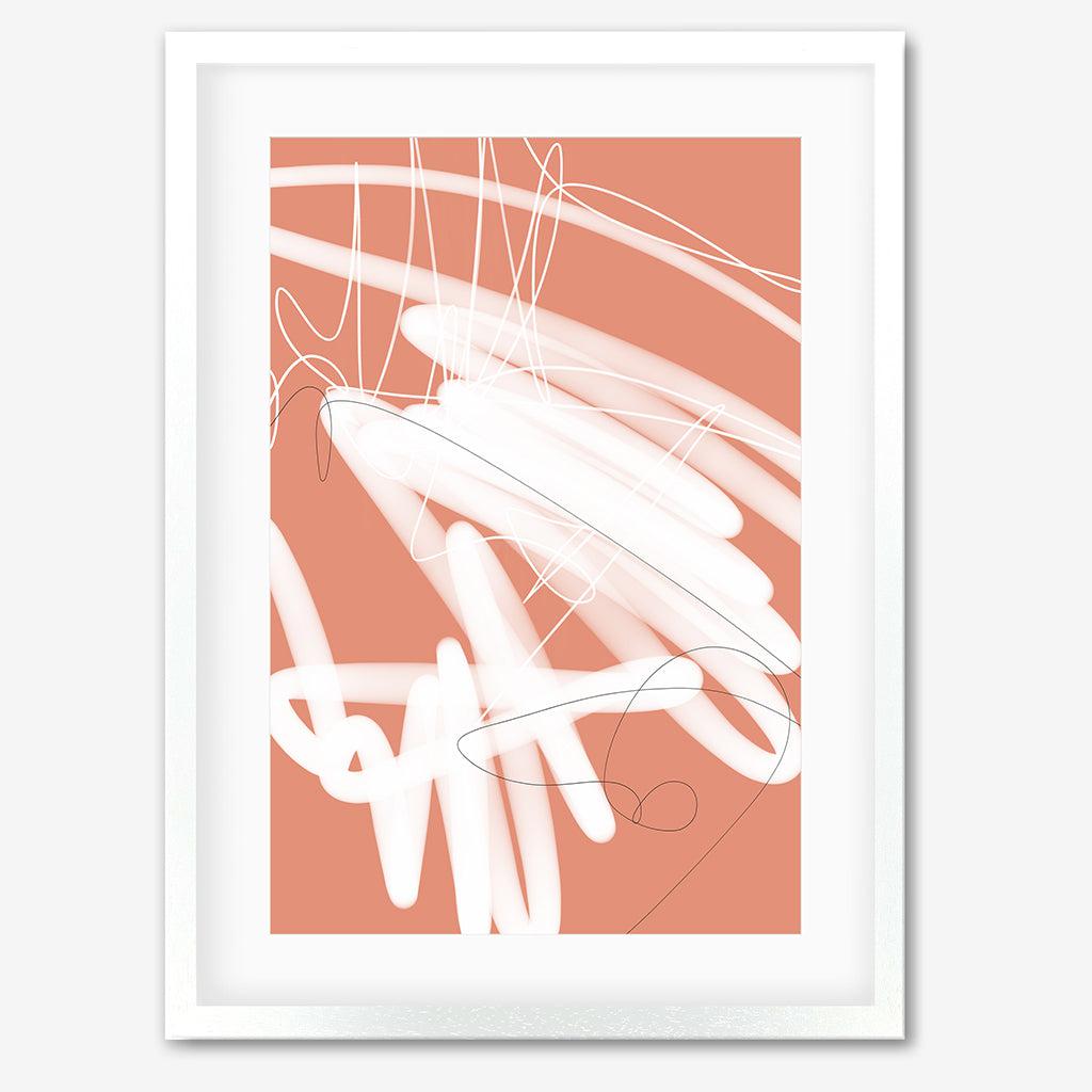 Abstract Sketch Art Print - Gold Frame - Abstract House
