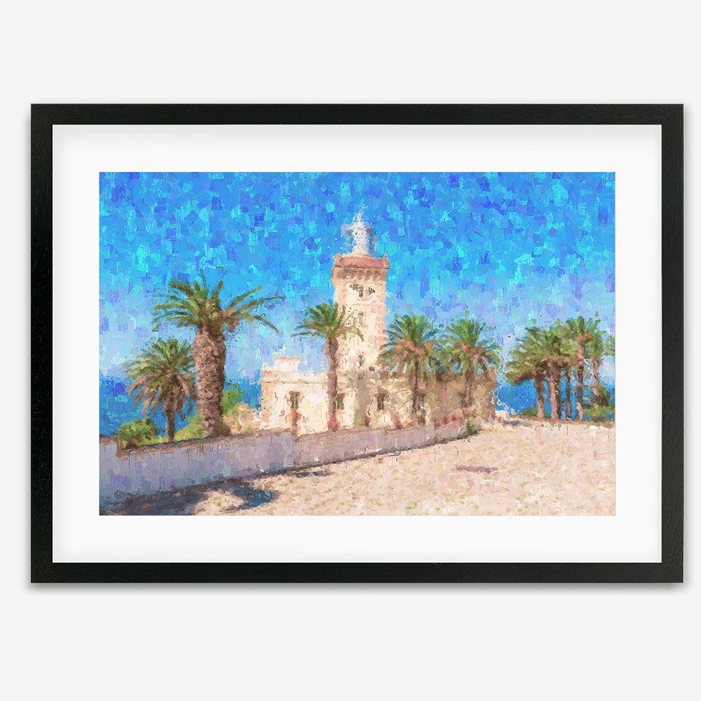 Cape Spartel Morocco Art Print - Black Frame - Abstract House