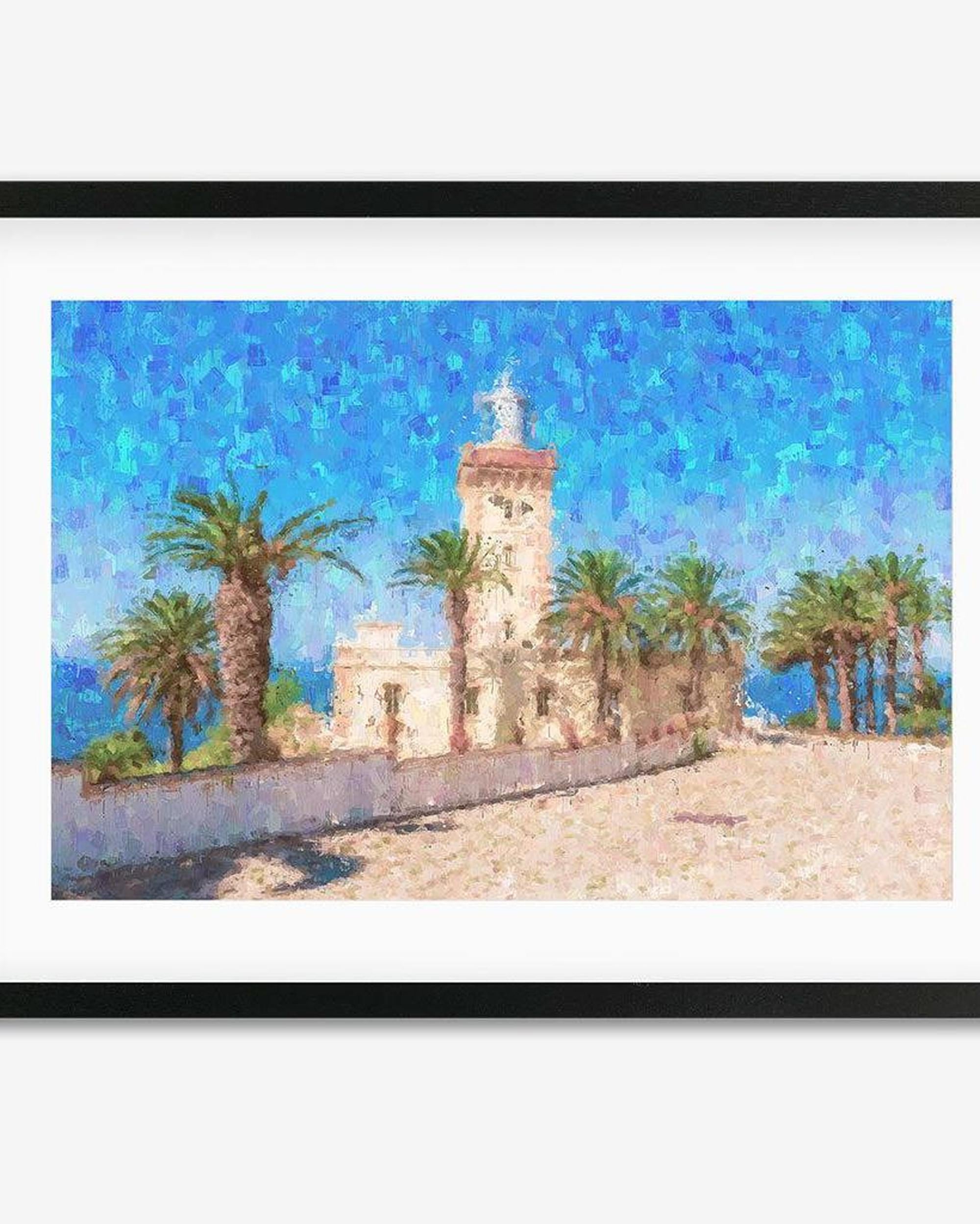 Cape Spartel Morocco Framed Art - Black Frame - Abstract House