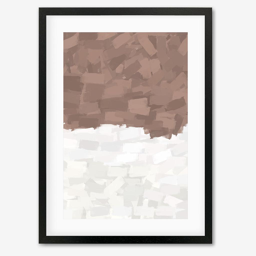 Two Parts Art Print - Black Frame - Abstract House