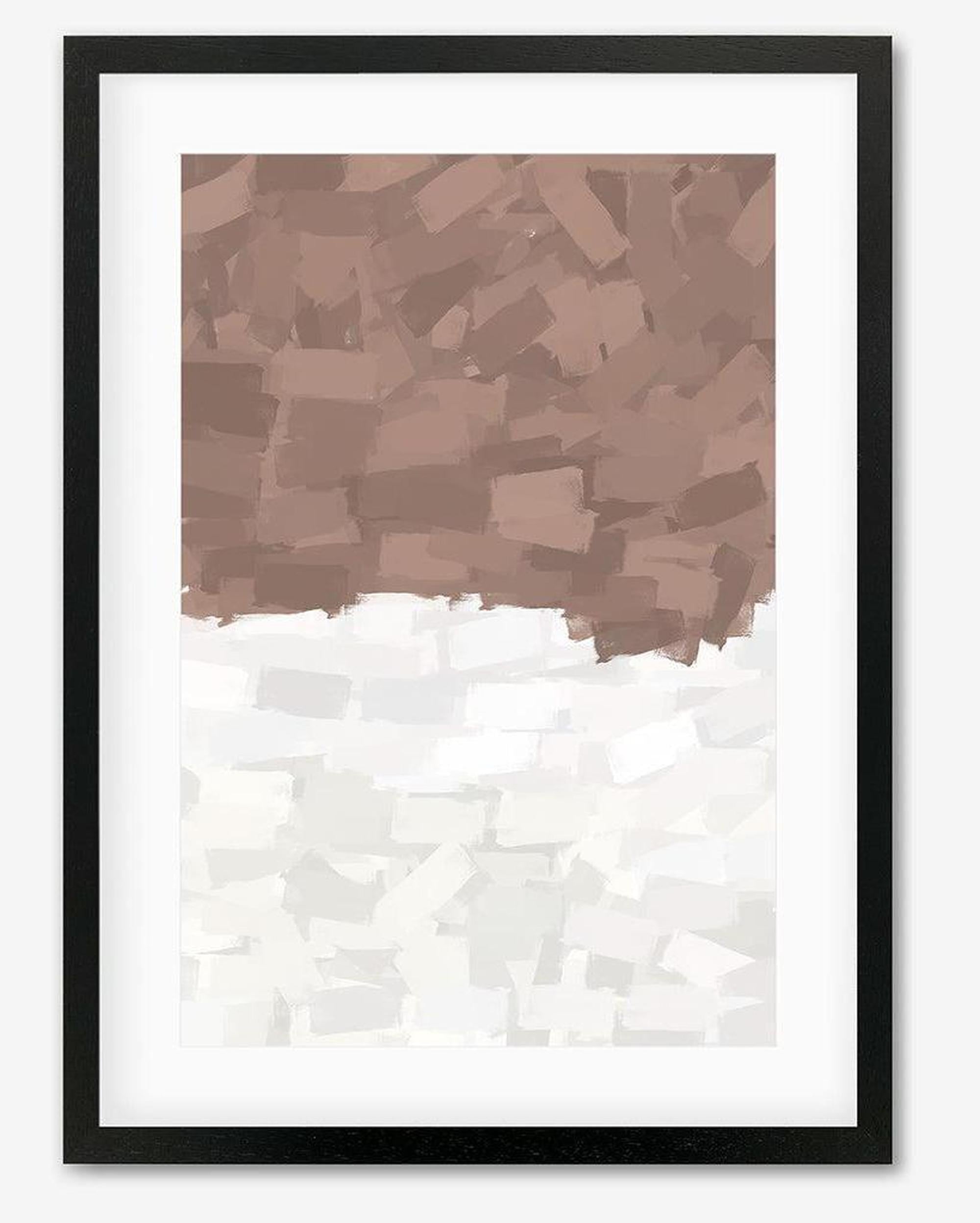 Two Parts Framed Art - Black Frame - Abstract House
