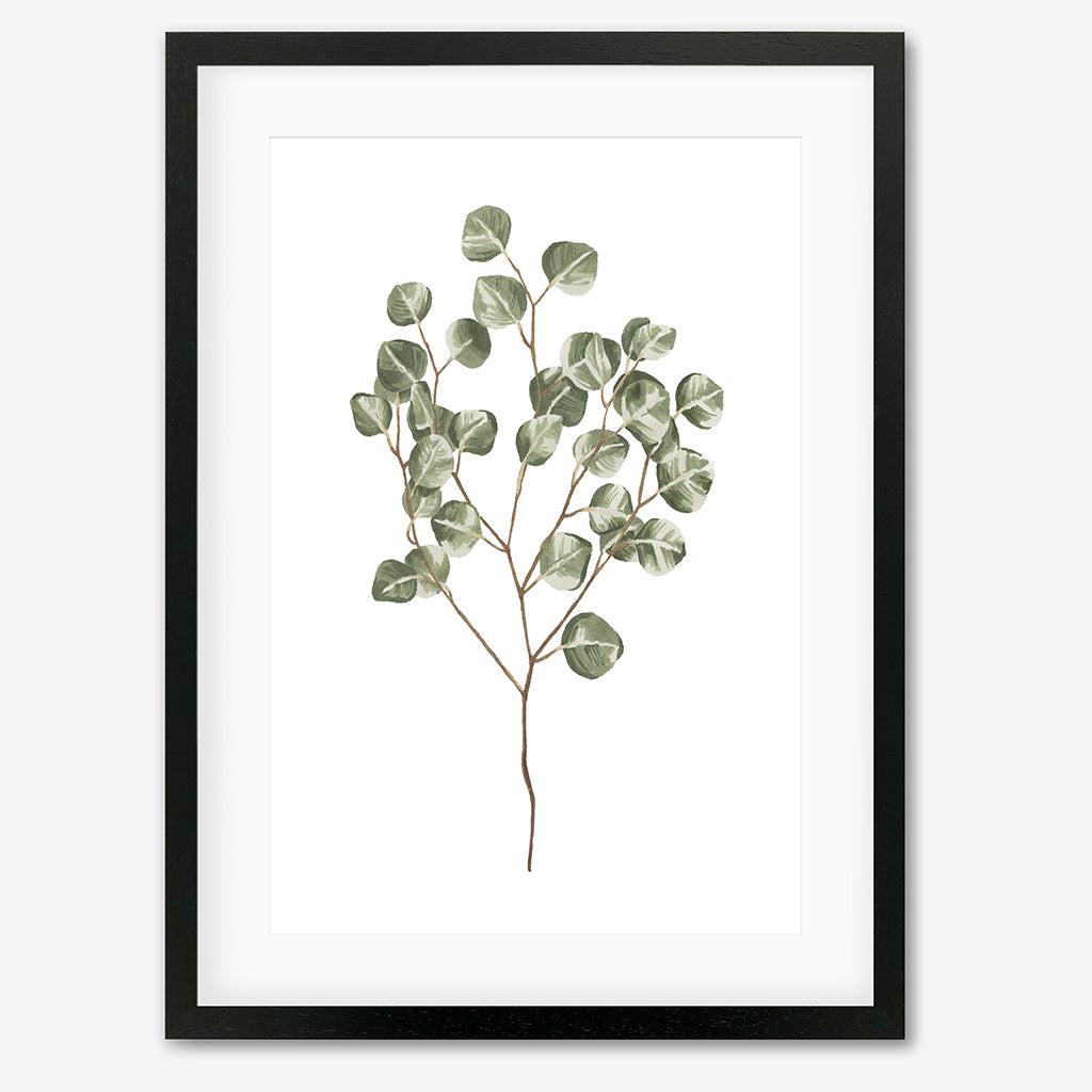 Pale Green Leaves Art Print - Black Frame - Abstract House