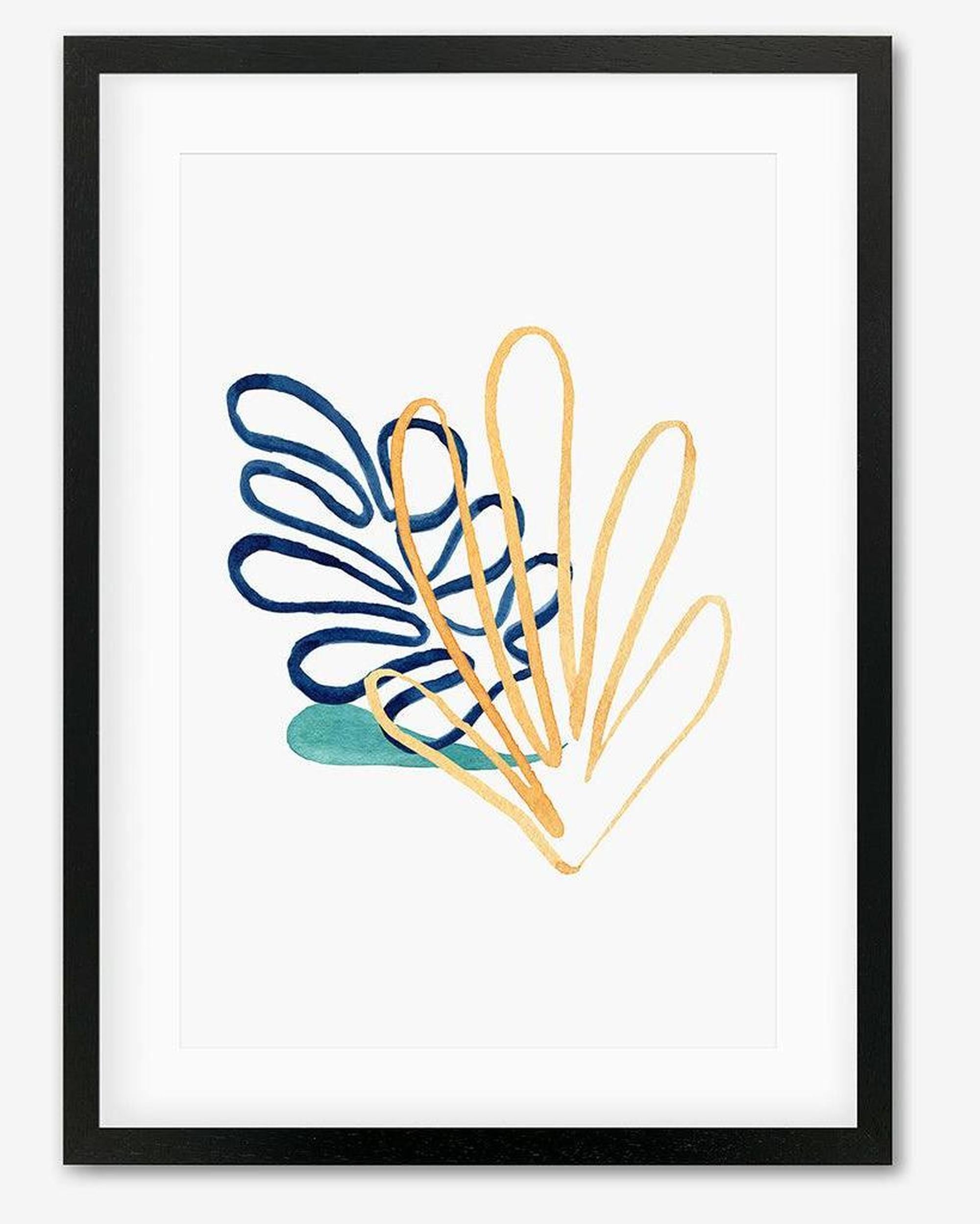 Matisse Botanical 2 Framed Art - Black Frame - Abstract House