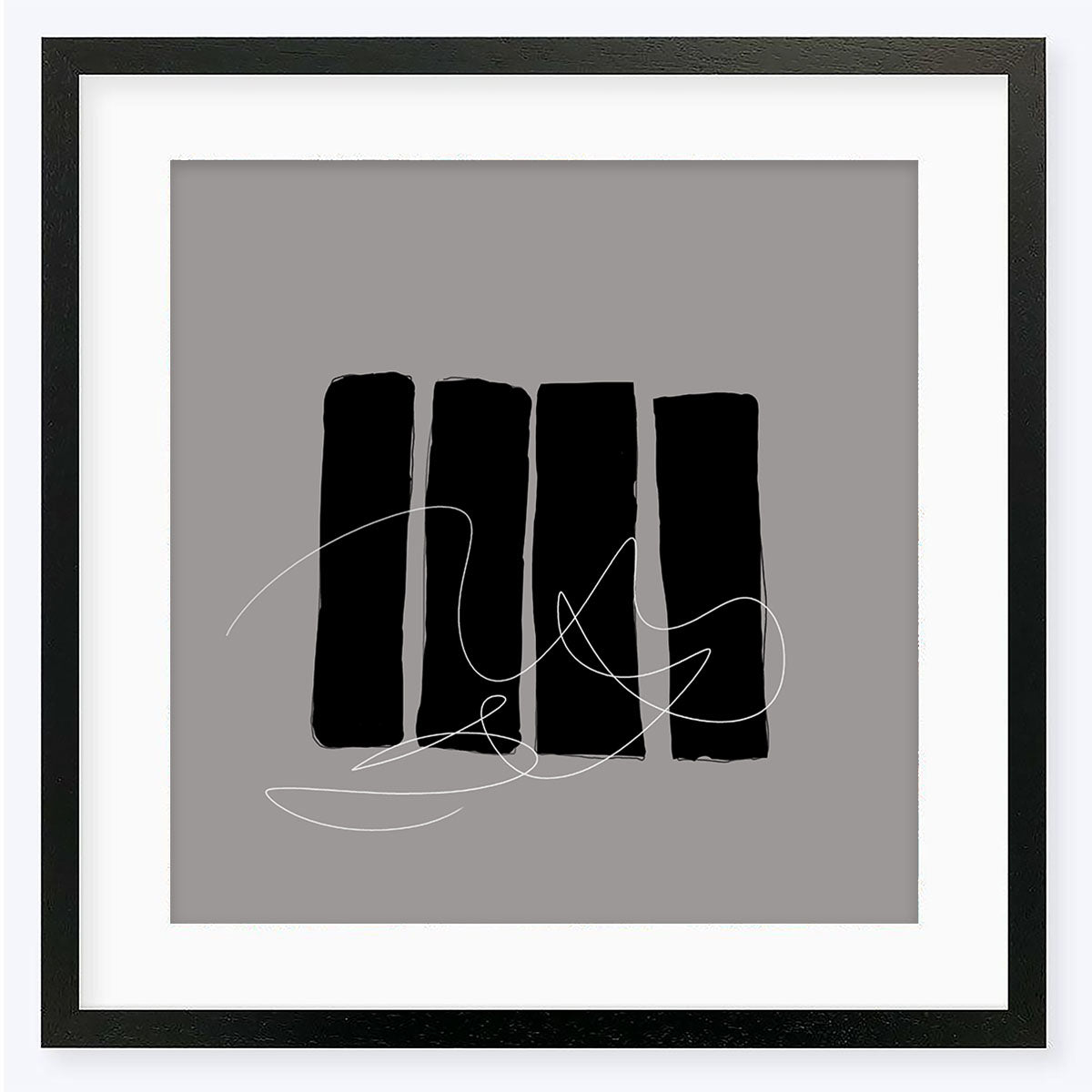 Lyrical Abstract II Framed Art Print-framed-Square Art Prints-Abstract House