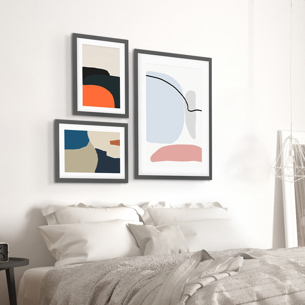 Abstract Shapes Gallery Wall Art-framed-Gallery Wall Art-Abstract House