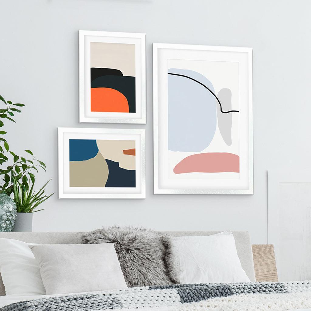Abstract Shapes Gallery Wall Art-framed-Gallery Wall Art-Abstract House
