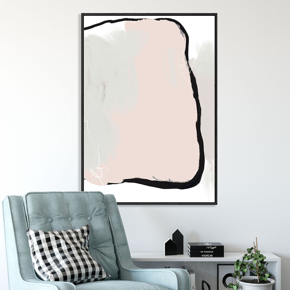 Abstract Study I Framed Canvas-framed-Canvas Prints-Abstract House