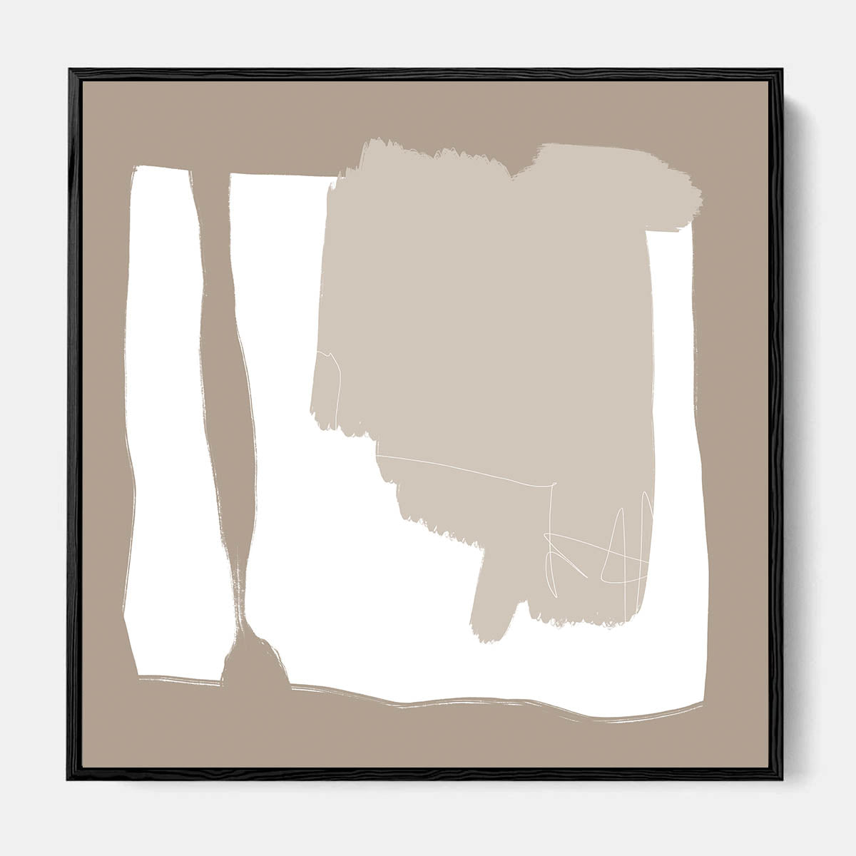 Abstract Study VI Framed Canvas-framed-Square Canvas Prints-Abstract House