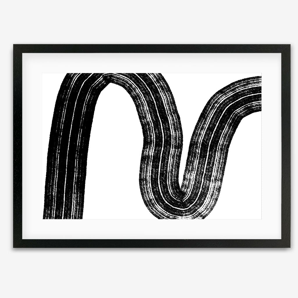 Brushed Line Framed Art-framed-Wall Art Print-Abstract House