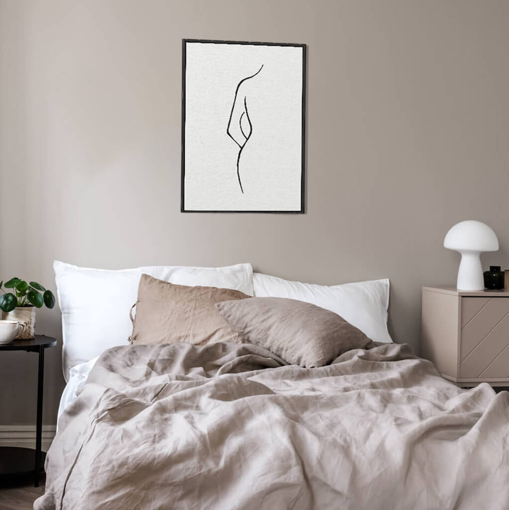 Nude Back Canvas Print White Canvas Prints - Abstract House  Edit alt text