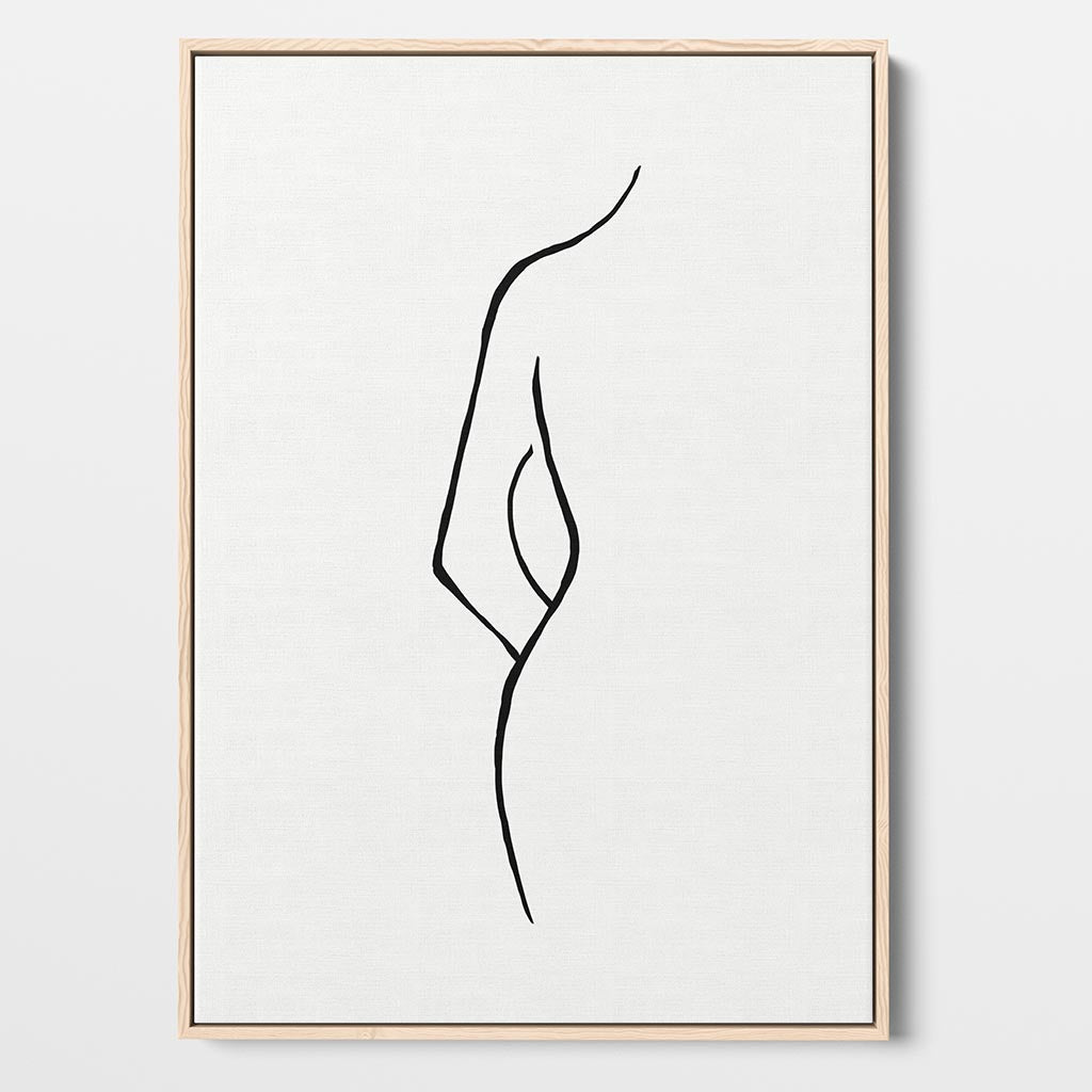 Nude Back Canvas Print-framed-Canvas Prints-Abstract House