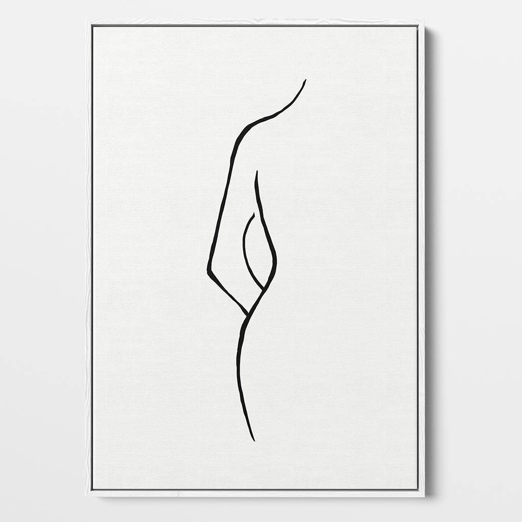 Nude Back Canvas Print-framed-Canvas Prints-Abstract House