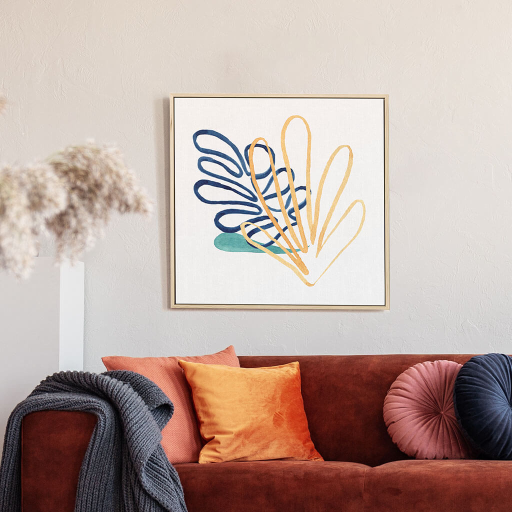 Matisse Botanical Square Canvas Print White Frame Square Canvas Prints - Abstract House  Edit alt text