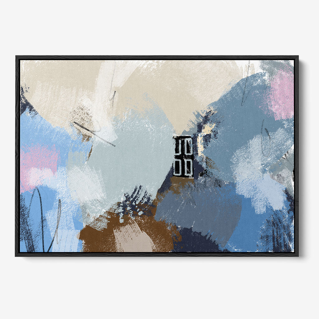 Blushed Tones Framed Canvas Print-framed-Canvas Prints-Abstract House