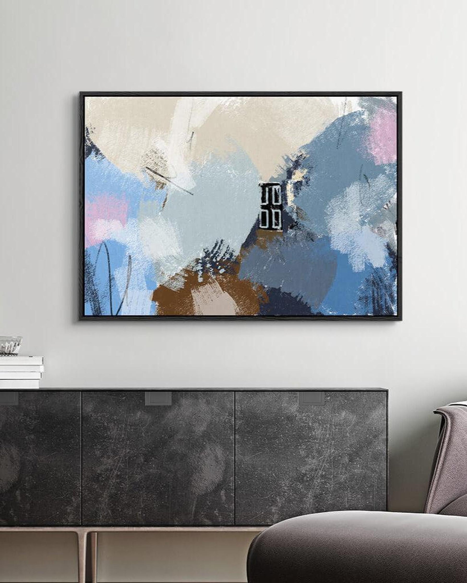 Blushed Tones Framed Framed Canvas-framed-Canvas Prints-Abstract House