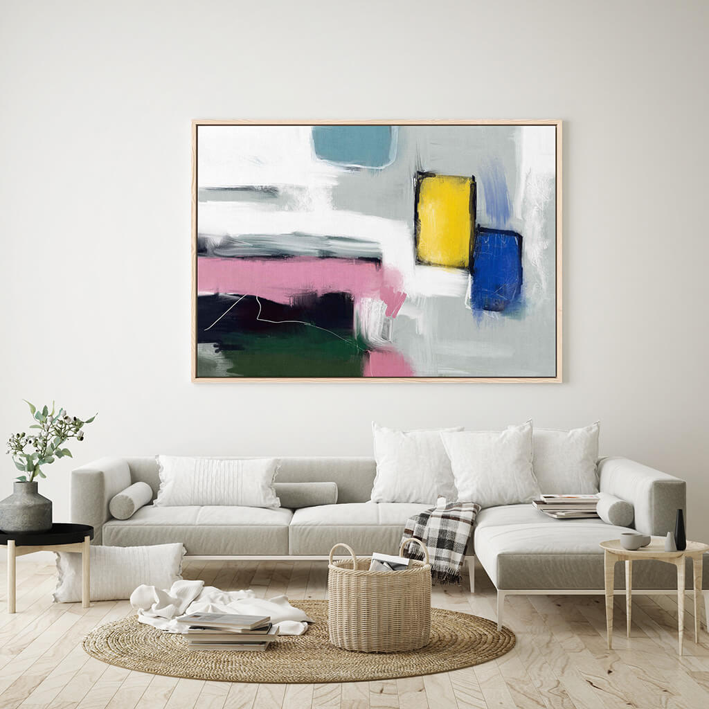 Abstract Colourful Movement Canvas Print-framed-Canvas Prints-Abstract House