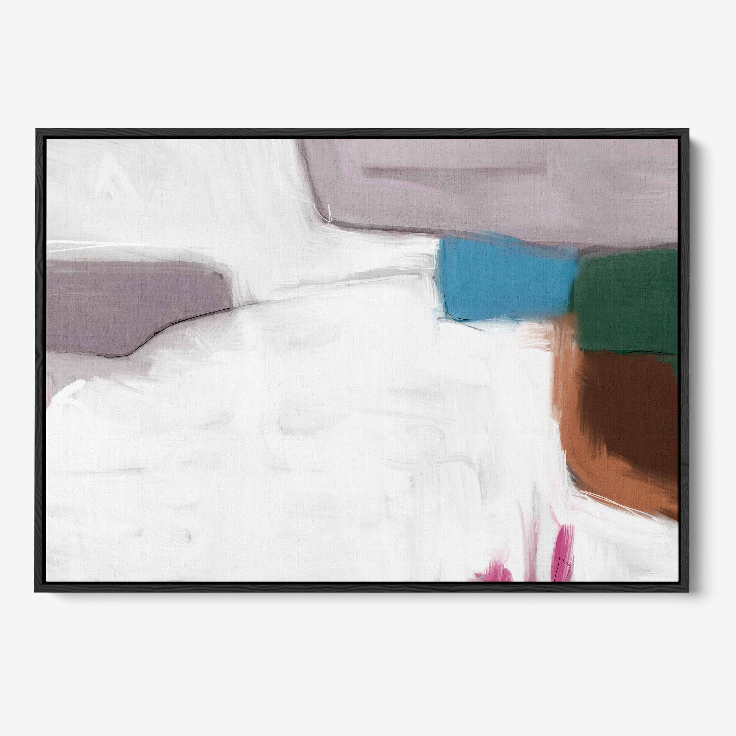 Neutral Greys and Whites Canvas Print-framed-Canvas Prints-Abstract House