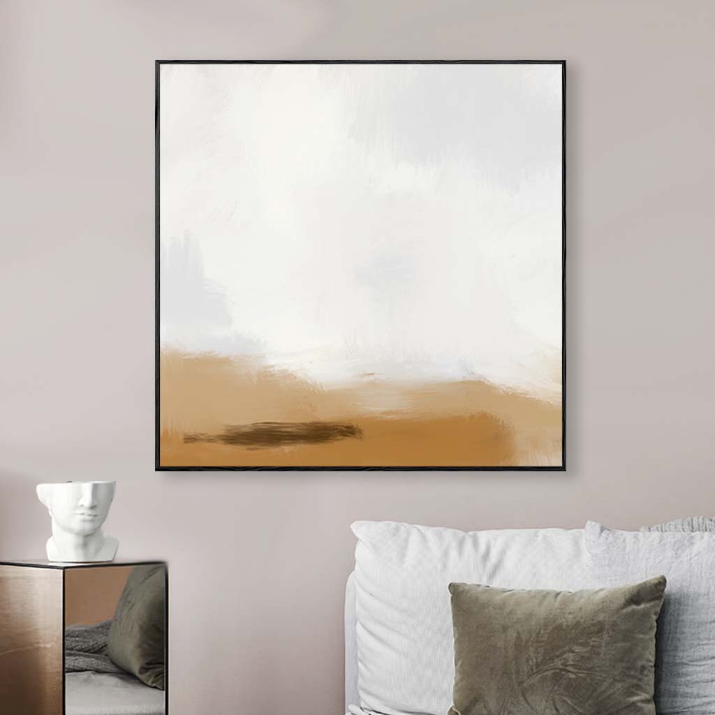 Foggy Dunes Framed Canvas-framed-Square Canvas Prints-Abstract House