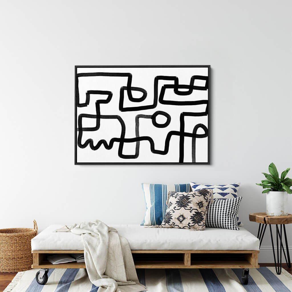The Maze Framed Canvas - - Abstract House