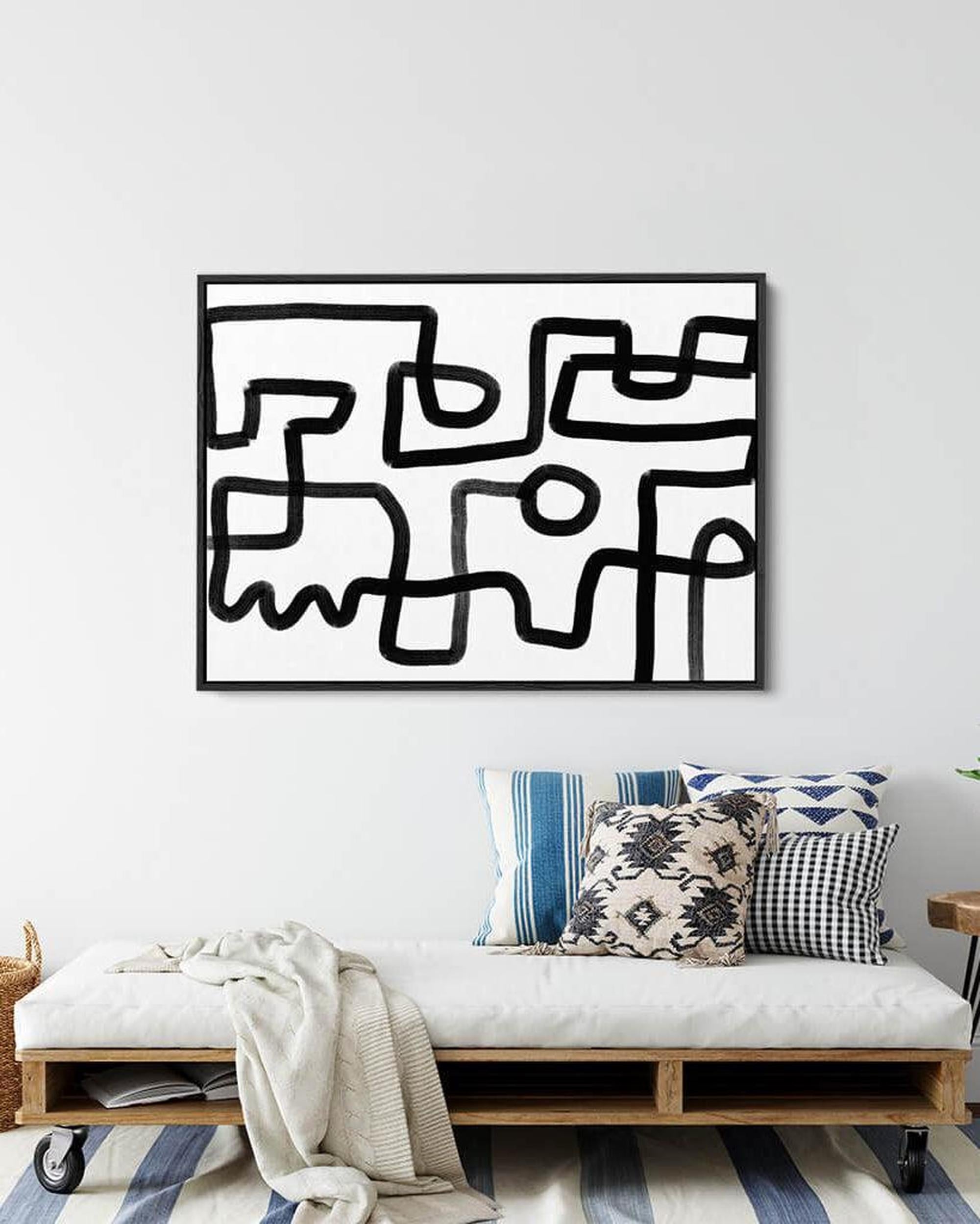 The Maze Framed Canvas - - Abstract House