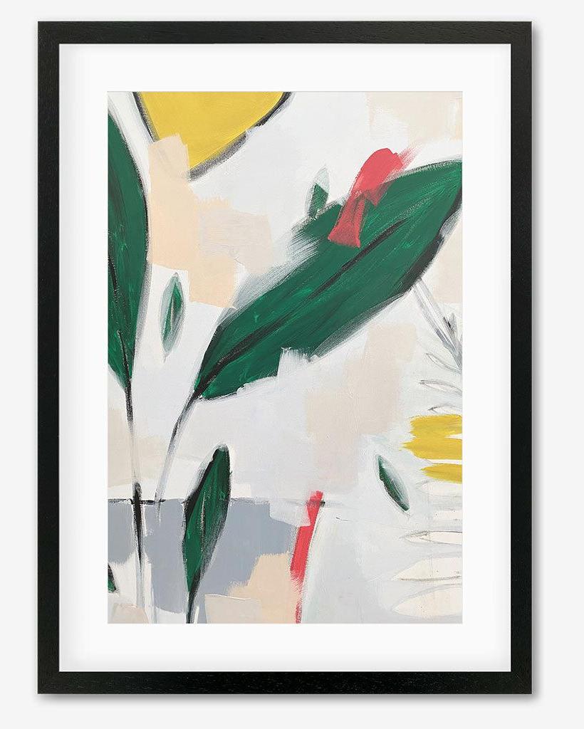 Abstraction 108 Framed Art - Black Frame - Abstract House