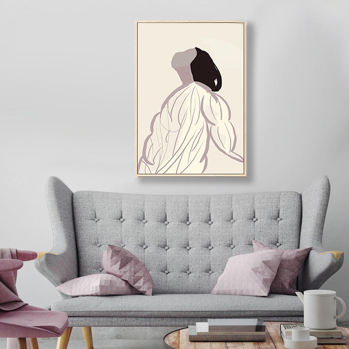 Daydreaming Girl Canvas Art Print-framed-Canvas Prints-Abstract House